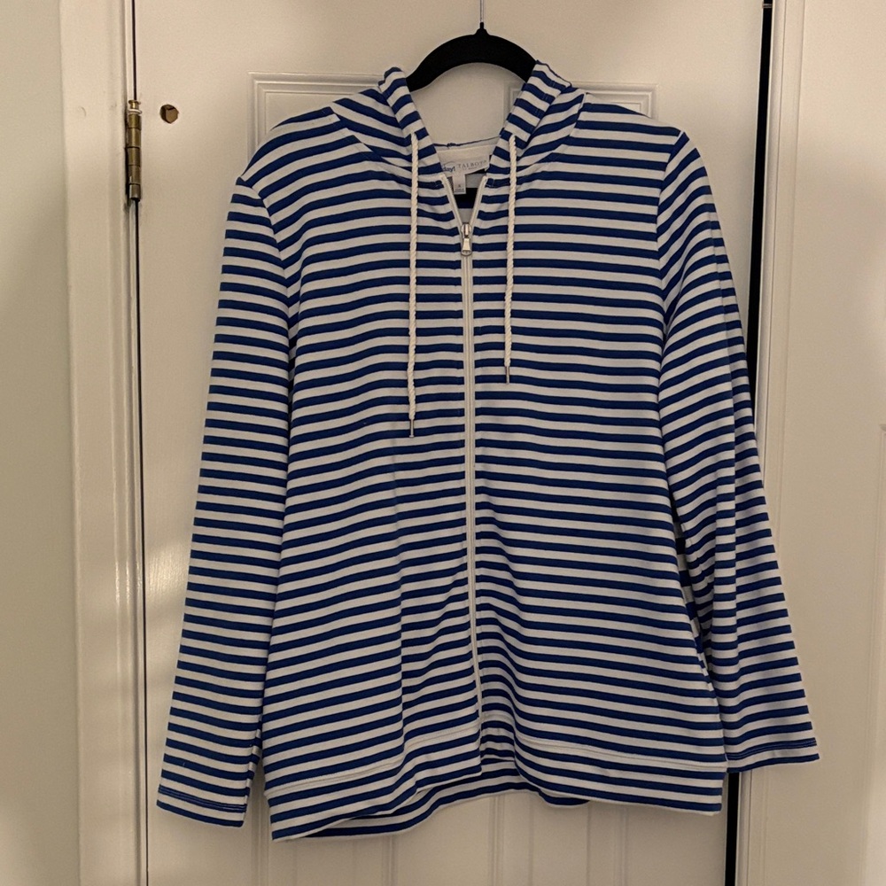 Talbot’s Blue and White Striped Hoodie